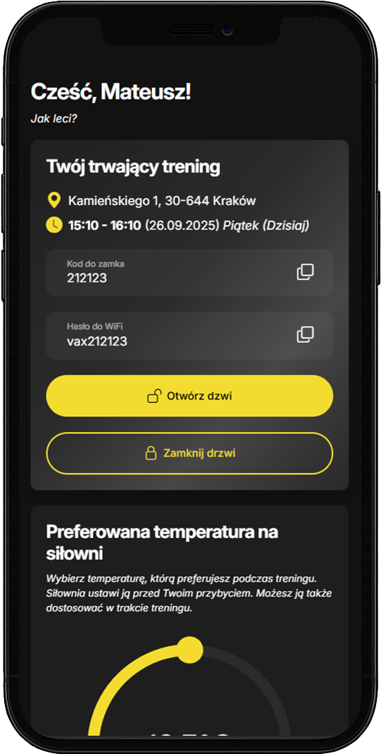 Aplikacja Personal Gym Box - kontrolowanie dostępu do siłowni
